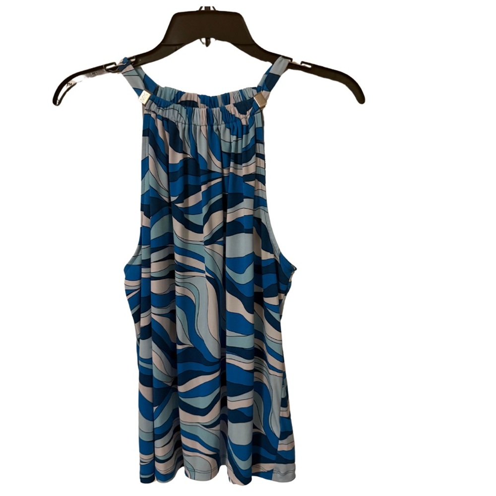 Michael Kors Cyan Blue Halter Top – Size XL – Very Good Condition